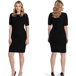 Laws of Motion Black Alpha Dress Career Plus Size Cocktail A-Line Office Siren